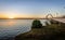 JK Bridge and Paranoa Lake at Sunset - Brasilia, Distrito Federal, Brazil