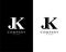 Jk, kj initial company name logo template vector