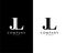 Jl, lj initial company name logo template vector