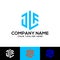 JLF, JLF Initial letter overlapping movement swoosh polygon logo company design in blue color vector. J L F