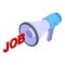 Job advertise icon, isometric style