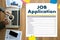 JOB Application Applicant Filling Up the Online Profession Appl