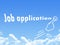Job application message cloud shape