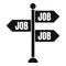Job direction pillar icon, simple style