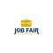 Job Fair Logo Template. Find job, job fair, Business people icon isolated on white background