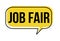 Job fair speech bubble
