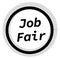 JOB FAIR stamp on white