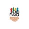 Job Fair text icon or sign
