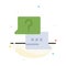 Job, Find, Laptop, Chat Abstract Flat Color Icon Template