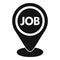 Job find location icon simple vector. Looking seek now