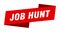 job hunt banner template. job hunt ribbon label.