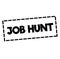 JOB HUNT stamp on white