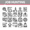 Job Hunting Collection Elements Vector Icons Set