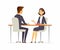 Job interview - cartoon people character isolated illustration