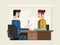 Job interview flat design