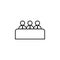 job interview line icon. Element of head hunting icon for mobile concept and web apps. Thin line job interview icon can be used fo