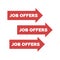 JOB OFFERS sign