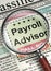 Job Opening Payroll Advisor. 3D.