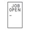 Job opening thin line icon, work and recruiting, job offer sign, vector graphics, a linear pattern on a white background