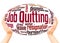 Job Quitting word cloud hand sphere concept