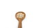 Job\'s Tears on wooden spoon isolated white