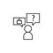 Job search icon. Element of public services thin line icon