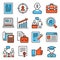 Job Search and Resume Icons Set. Vector