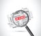 Job search word background magnifying glass