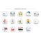 Job seekers section icon set