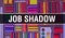 Job shadow text with Back to school wallpaper. Job shadow and School Education background concept. School stationery and Job