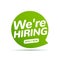 Job vacancy, we are hiring now. HR team recruit employee concept. Career job vacancy intervew offer
