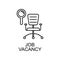 job vacancy line icon. Element of human resources icon for mobile concept and web apps. Thin line job vacancy icon can be used for
