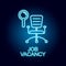 job vacancy line icon in neon style. Element of human resources icon for mobile concept and web apps