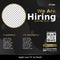 Job vacancy modern luxury template. We are hiring, job vacancy social media content with qr code concept