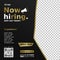 Job vacancy social media content with qr code concept