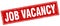 Job vacancy square stamp