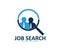 Job vacancy work search logo design