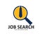 Job vacancy work search logo design