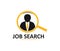 Job vacancy work search logo design