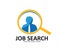 Job vacancy work search vector logo design