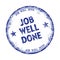 Job well done rubber stamp