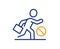 Jobless line icon. Unemployment person sign. Vector