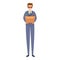 Jobless office manager icon, cartoon style