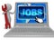 Jobs Button Represents World Wide Web And Work 3d Rendering