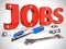 Jobs concept icon means a career or position in employment - 3d illustration