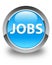 Jobs glossy cyan blue round button