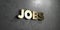 Jobs - Gold sign mounted on glossy marble wall - 3D rendered royalty free stock illustration