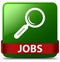 Jobs green square button red ribbon in middle