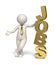 Jobs icon - gold - 3d business man