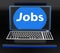 Jobs On Laptop Shows Unemployment Jobless